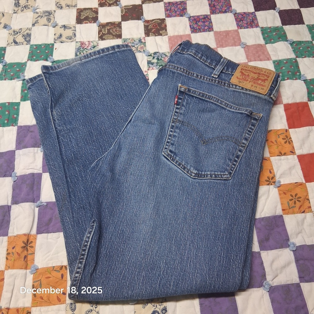 Levis 505 Jeans Men 38x30 Blue‎ Straight Leg Regular Fit Denim Workwear Pants